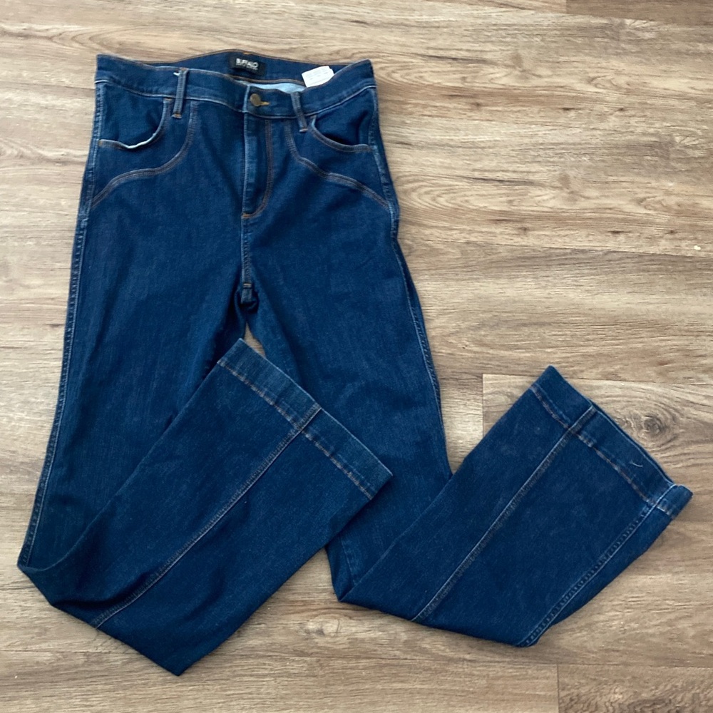 Buffalo Dark Blue Flare Denim Jeans Sz 30